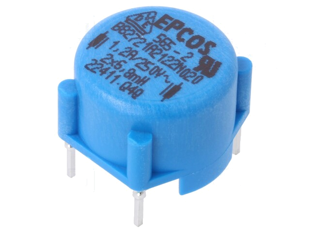 Smoorspoel: common mode; THT; 6,8mH; 1,2A; 280mΩ; ±30%; horizontaal Smoorspoel: common mode; THT; 6,8mH; 1,2A; 280mΩ; ±30%; horizontaal